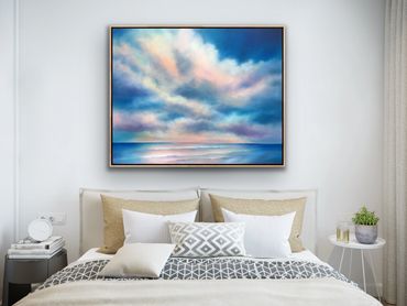 Nancy Hughes Miller paints contemporary landscape paintings of the beach and sky