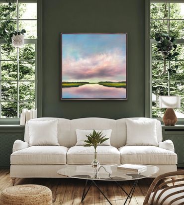 Original oil paintings of the beach and ocean, clouds, sky Nancy Hughes Miller