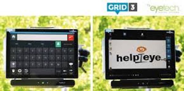 il puntatore oculare usato da Carlotta e il software The Grid 3