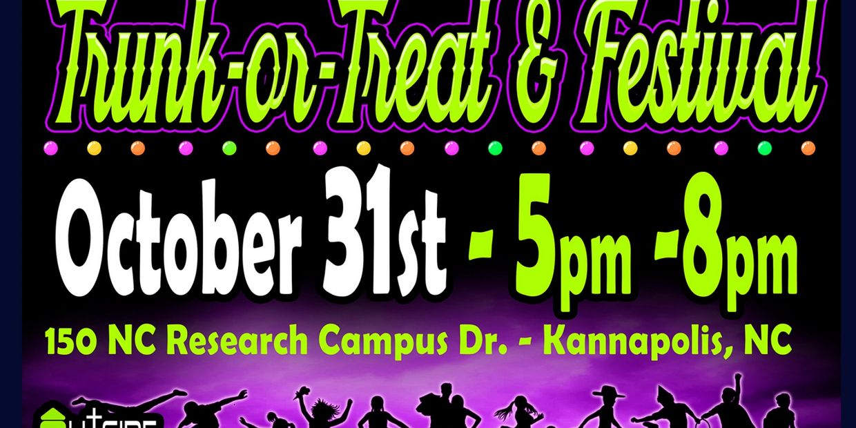 Sweet Street Trunk-or-Treat & Festival on October 31st, 5-8 pm in Kannapolis, NC.