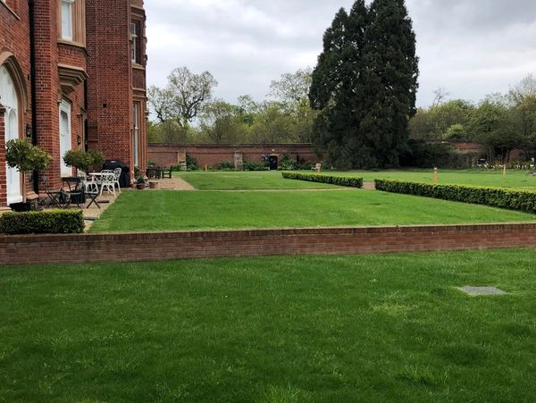 Garden that was recently landscaped