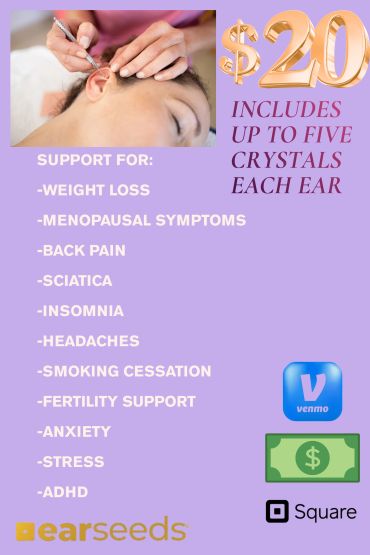 Ear seeds therapy support for various health issues at $20.