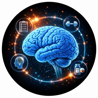 A realistic brain representing concussion rehabilitation, brain recovery and virtual concussion care