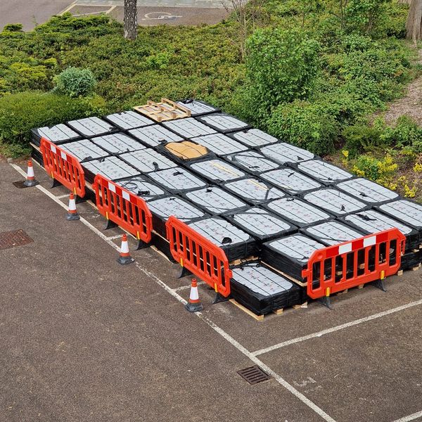 Batteries / Blocks waiting collection or delivery