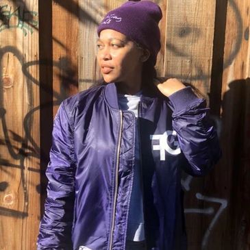 Purple Beanie and Purple Bomber