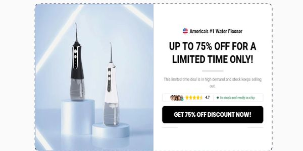 Electric water flossers with a 75% discount offer for a limited time.