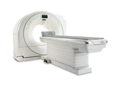Modern CT scan machine for medical imaging.