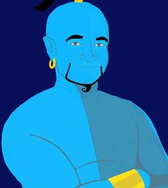 Robin Williams as the Genie. Print 8.5" x 11" / 22 x 28 cm