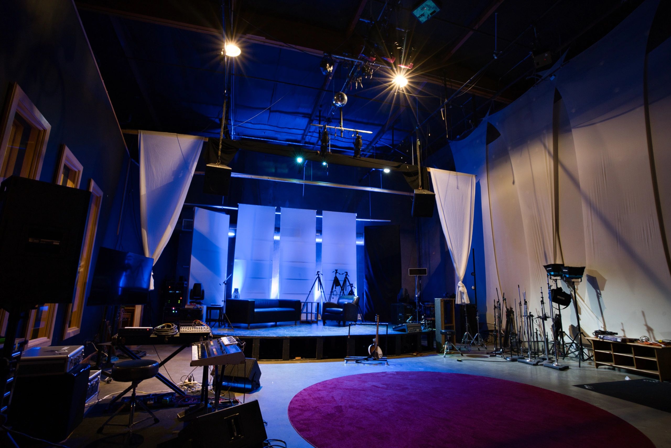 Recording studio interior for Light Rail Studios