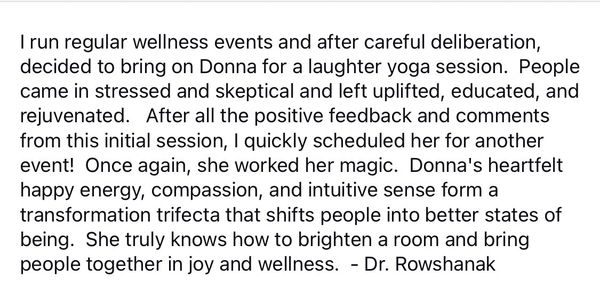 Comments from Dr. Rowshanak Hashemiyoon, "The People's Neuroscientist".