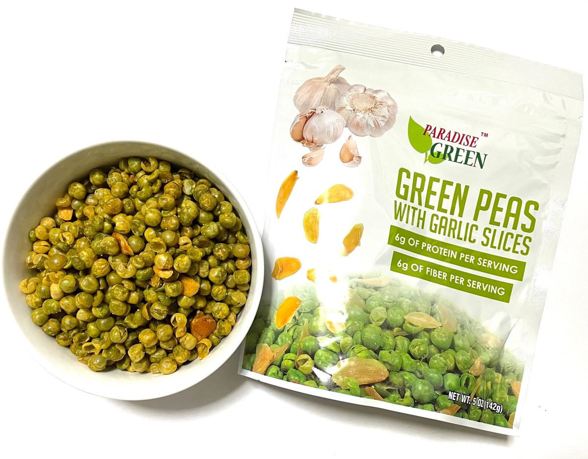 Paradise Green Green Peas with Garlic Slices 5 oz (142 g)