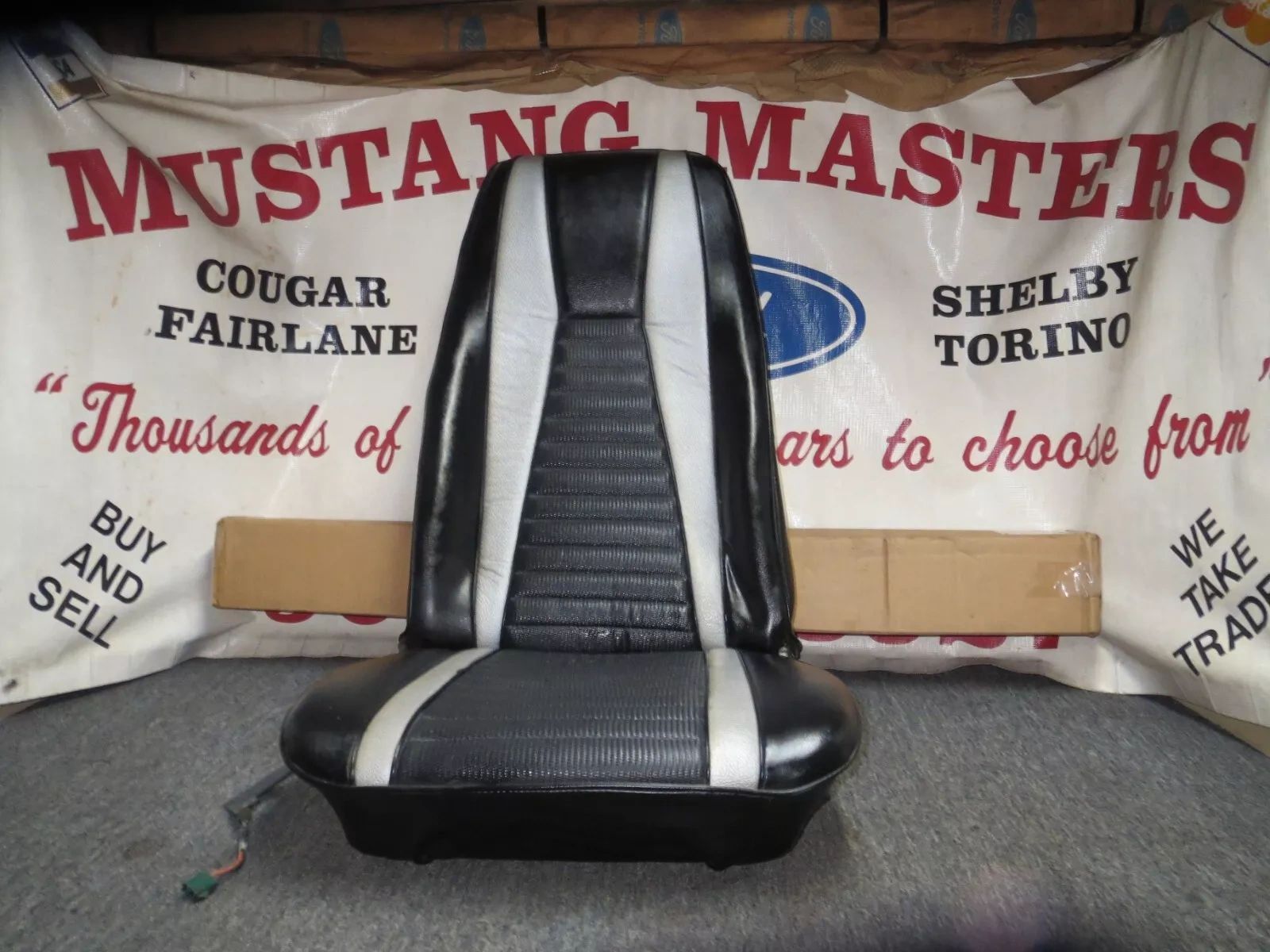 Original 1971 72 Mustang Mach1 Driver High Back Bucket Seat nicely refinished with repo upholstery. 