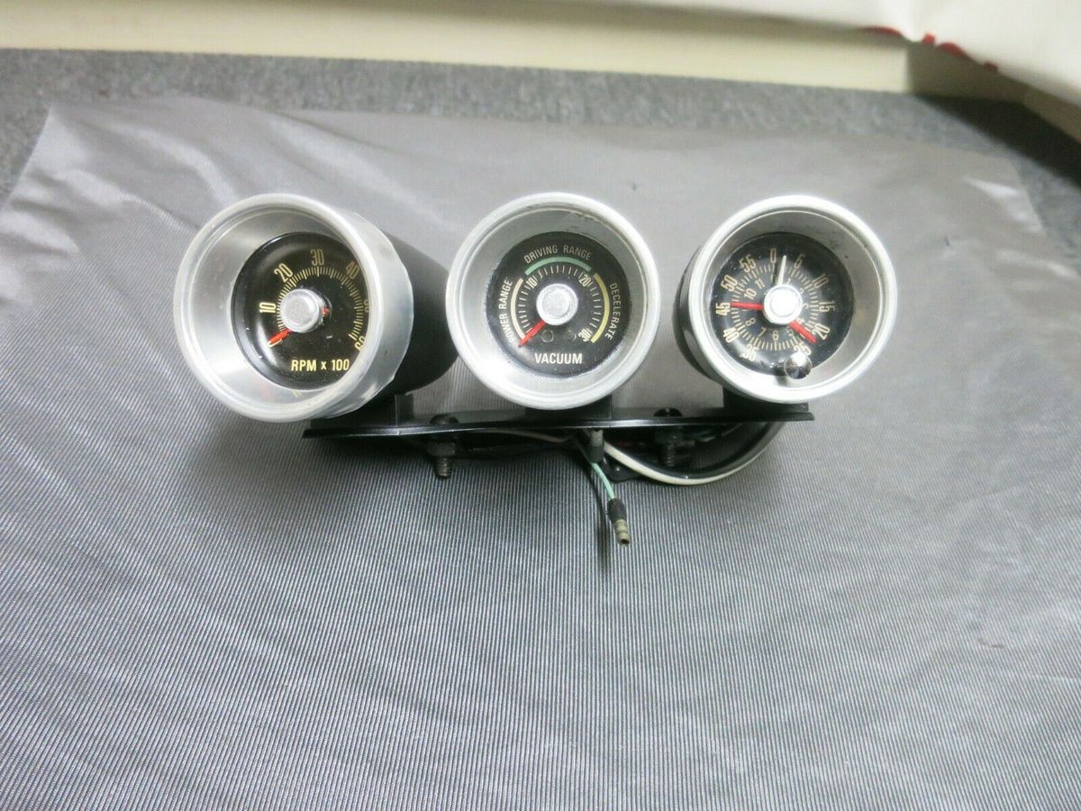 1965 Comet Cyclone Rally Pac Cyclone Tri Gauge Set Tach Clock Vacuum
