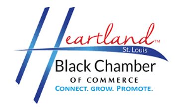 Logo of Heartland St. Louis Black Chamber of Commerce.