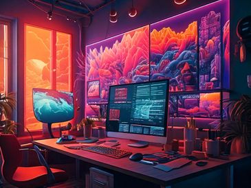 office room done with ai