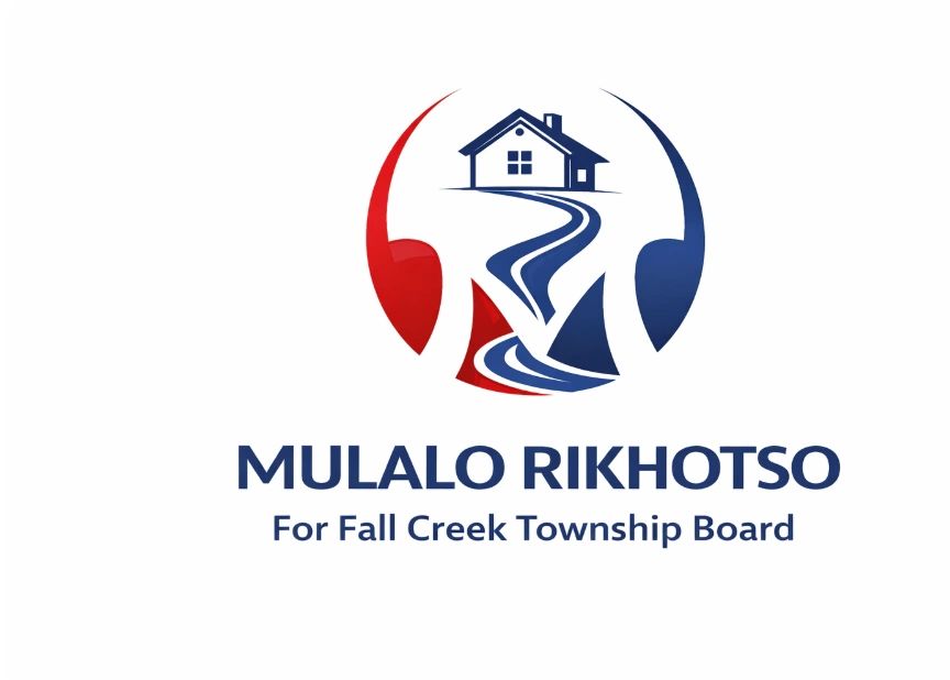 Campaign logo for Mulalo Rikhotso for Fall Creek Township Board.