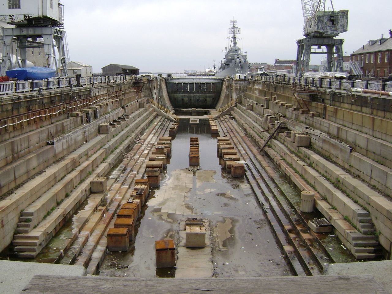 A dry dock - https://commons.wikimedia.org/wiki/File:Dry_Dock_1.JPG