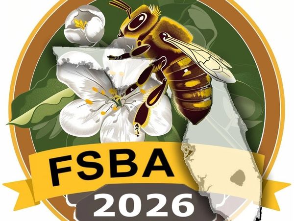 FSBA 2026 Conference logo featuring a bee, white flowers, and Florida map.