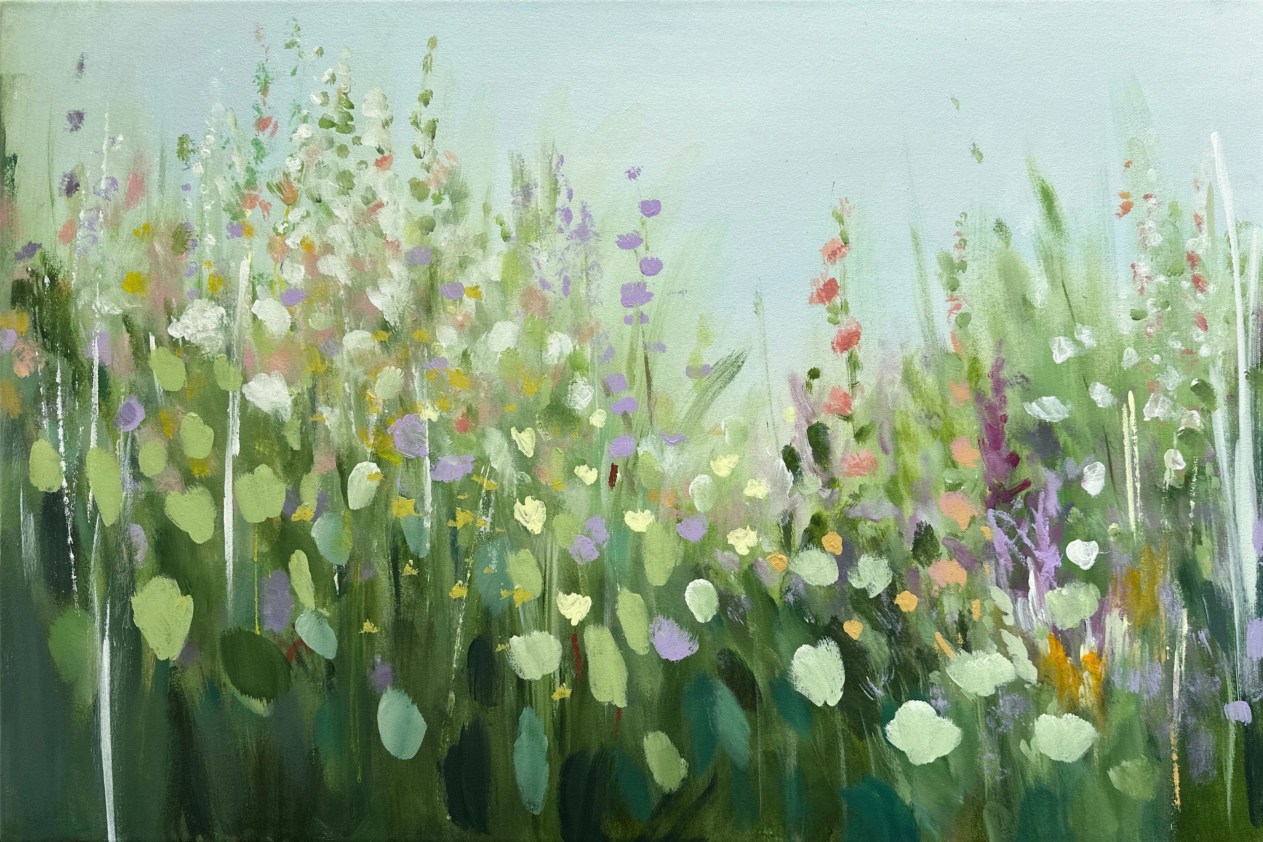 abstract floral painting