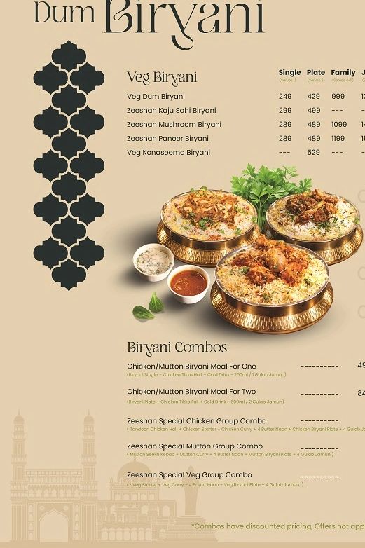 Veg Biryani and Combos