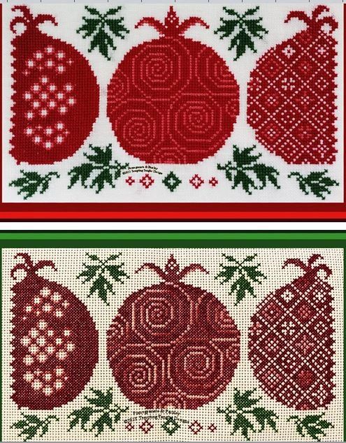 Pomegranates & Parsley - Passover & Spring stitching