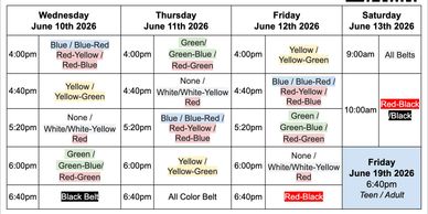 June Belt Promotion Test