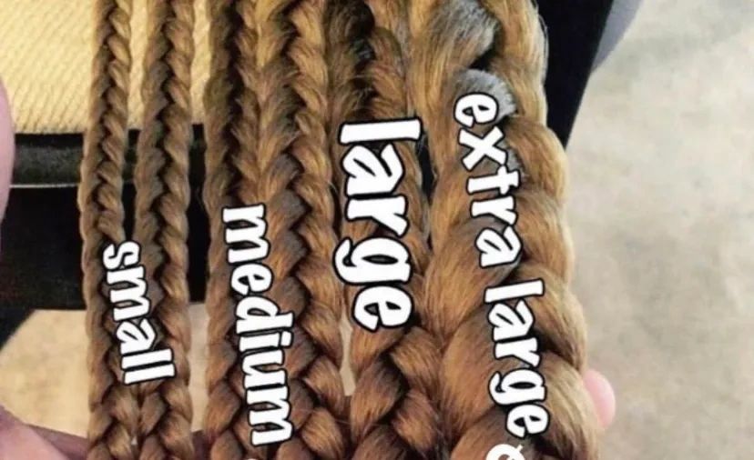 BRAID SIZE CHART