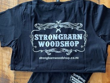 Strongbarn Woodshop branded tee shirt AS colour tee