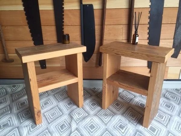 rustic wooden furniture nz recycled side table strongbarn woodshop nz made solid wood