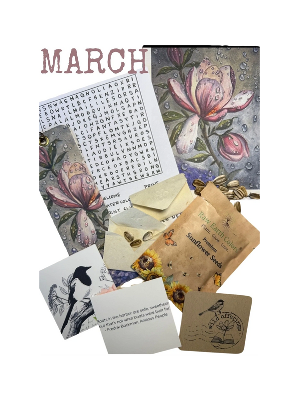 WILD OFFERINGS SNAIL MAIL ART PRINT CLUB SUBSCRIPTION FINE ART COLLECTIBLE BOOKISH NATURE