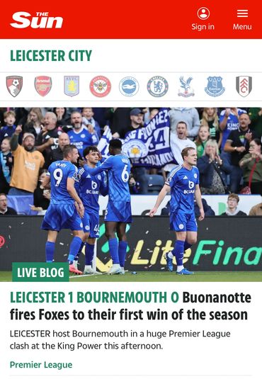 Publication of professional football photography from James Holyoak Photographer in Leicestershire