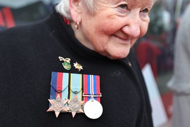 War veteran image outside Nottingham Forest FC