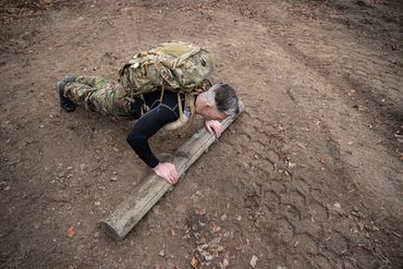 Pete doing press ups.