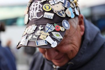 sporting image of fans hat
