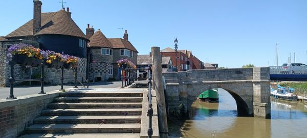 The toll bridge and gate in historic Sandwich.