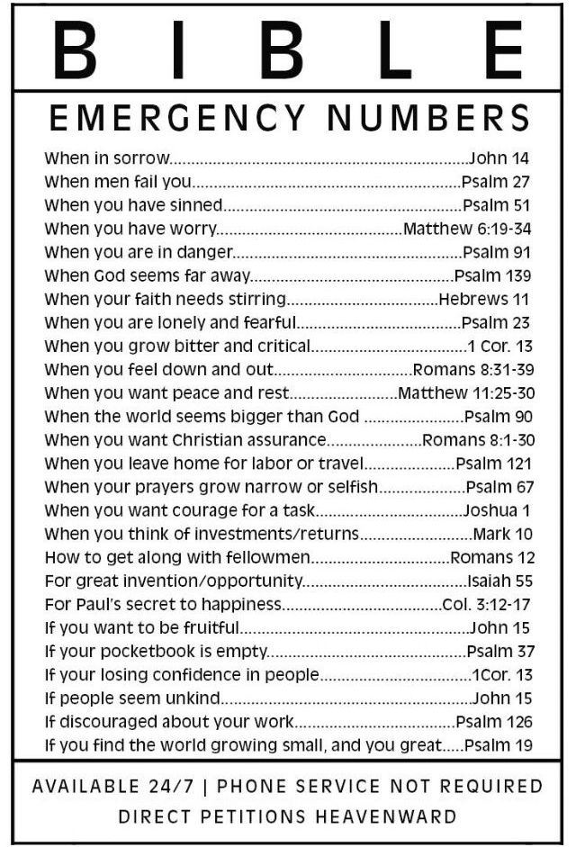 Emergency 911 Bible Verses
