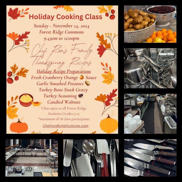 Holiday Cooking Class and Mise en Place