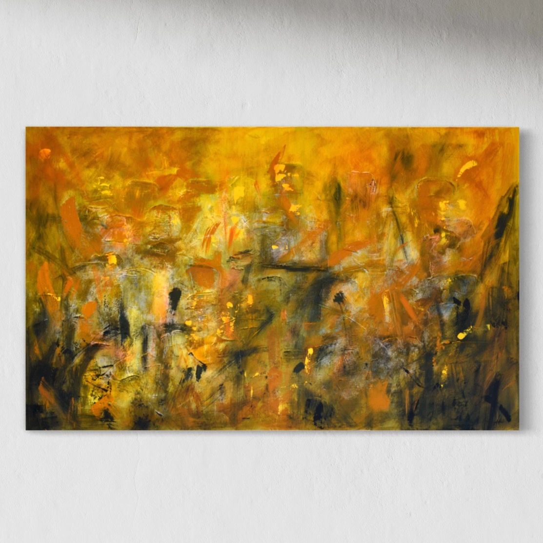 Commissioned acrylic abstract painting on canvas