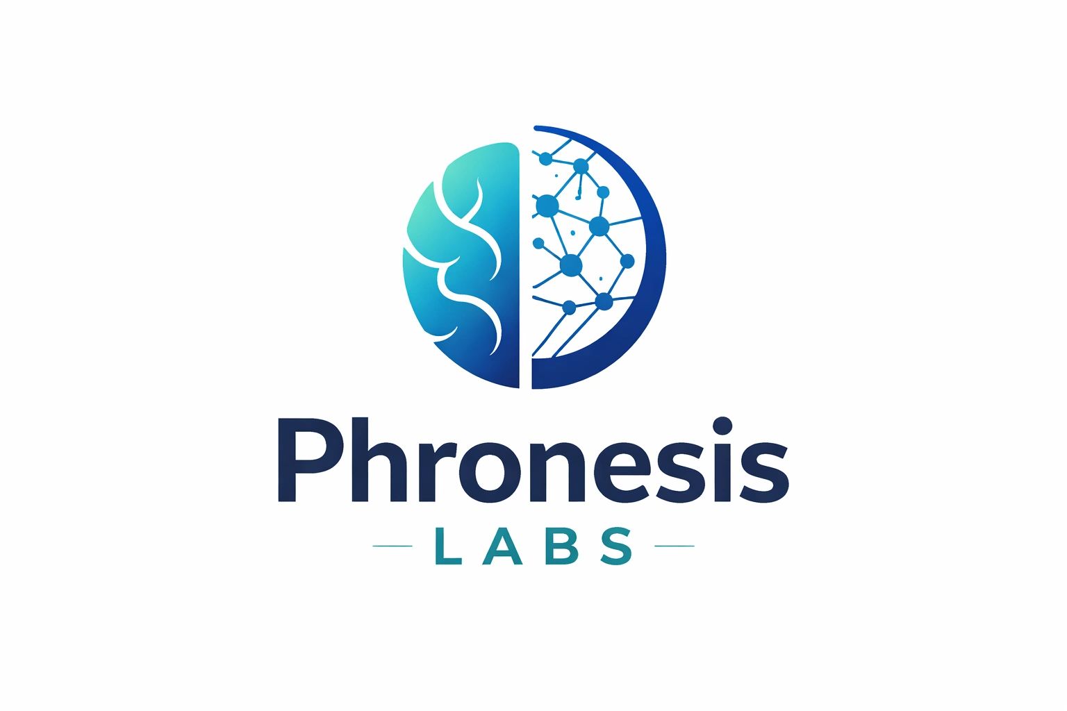 Logo for Phronesis Labs featuring a brain and circuit design.
