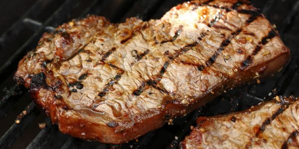 Steaks on the grill