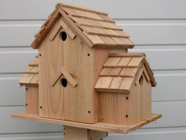 A small wooden house for birds