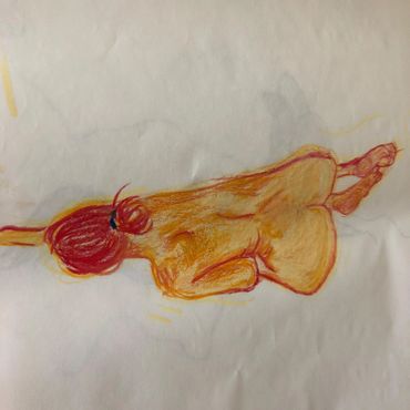 Cansadísima
Oil Pastel
October 2020