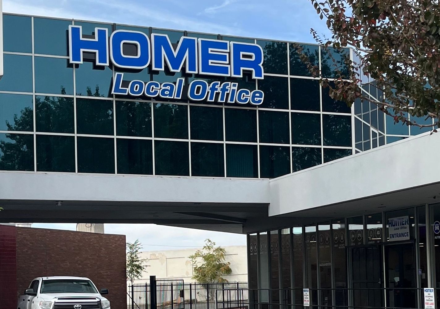 Picture of Homer Insurance Entrance with Signage