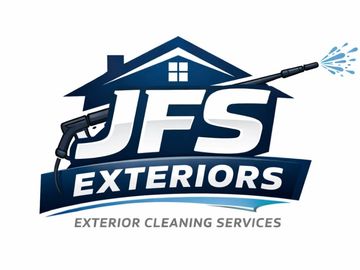 Logo for JFS Exteriors, specializing in exterior cleaning services.