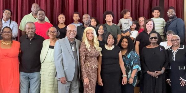 Drs. Alfred and Beverly Craig celebrating 48 years of ministry with members of their first establish