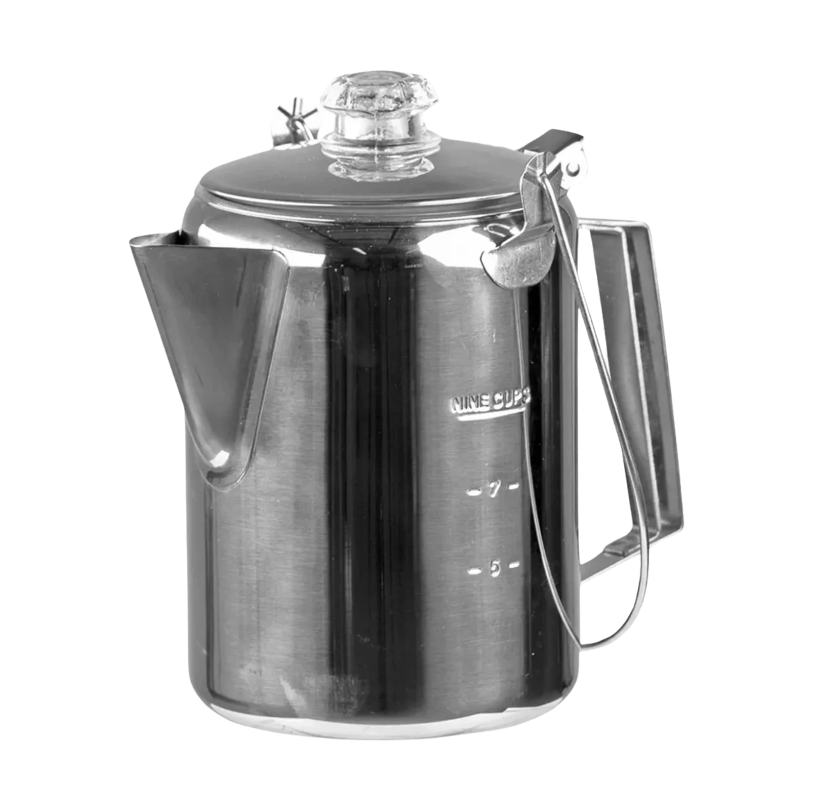 APOXCON Camping Coffee Percolator Pot 304 Stainless Steel for Coffee Making Outdoor Traveling Campfire Stovetop Fast Brew Kettle 9 Cups