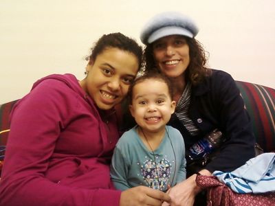 Happier days. Leanna with her two daughters before they were taken away.