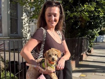 Amy with dog