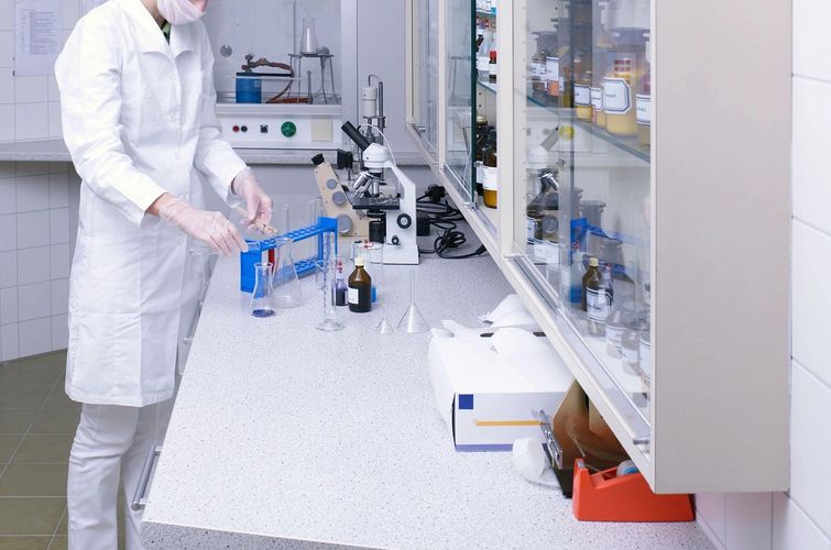 A Woman Working in a Medical Lab