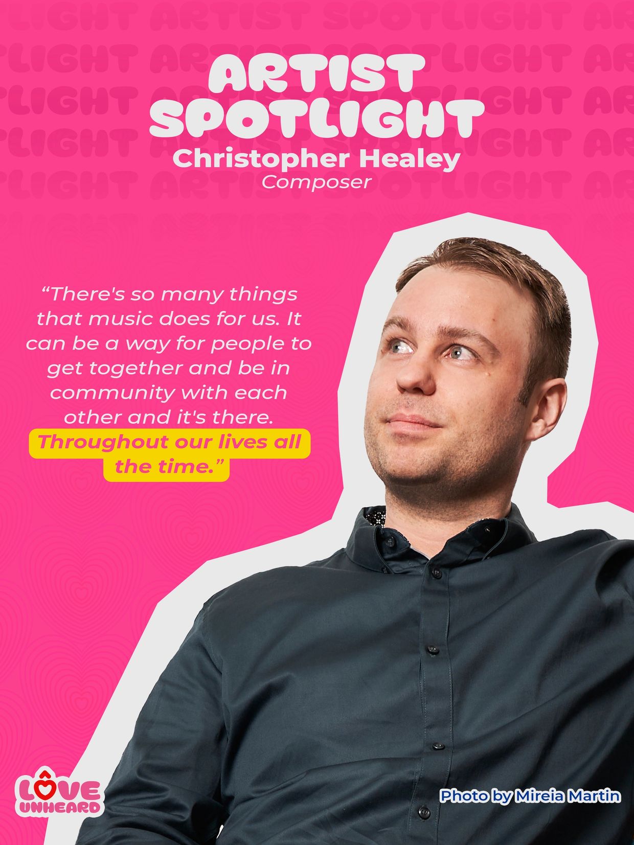 Graphic Image of Christopher Healey, Love Unheard's Composer